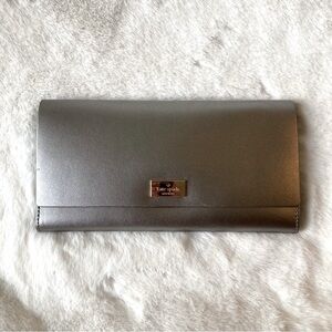 Kate Spade Arbour Hill Pim Wallet Silver Metallic